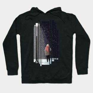 Girl in snowy weather Hoodie